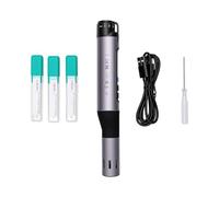 ZAICOLER Kit de Fer à Souder sans Fil de 10W pour Techniciens Réparation éLectronique Bijoutiers éCran Ips 0,96 Pouces Surveille Température et Batterie Chauffe en 7s Rechargeable