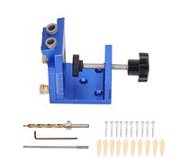 ZAICOLER Kit de Gabarit de Poche, Emputeur de Forage de Forage en Alliage en Aluminium Incliné Pocket Drill Kit Jig Facile à Utiliser pour le Menuiserie de Charpentier Outil de Menuiserie