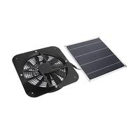 ZAICOLER Kit de Ventilateur à énergie Solaire, Ventilateur D'extraction Solaire à Haut Débit pour Serre, Panneau 100W avec Filet de Protection en Métal (BLACK)