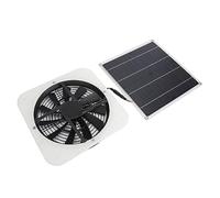 ZAICOLER Kit de Ventilateur à énergie Solaire, Ventilateur D'extraction Solaire à Haut Débit pour Serre, Panneau 100W avec Filet de Protection en Métal (WHITE)