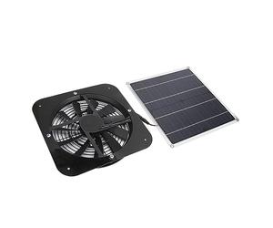 ZAICOLER Kit de Ventilateur à énergie Solaire, Ventilateur D'extraction Solaire à Haut Débit pour Serre, Panneau 100W avec Filet de Protection en Métal (BLACK)