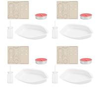 ZAICOLER Kit Scientifique de Bateau à Vapeur, Jouet éducatif pour L'apprentissage Expérimental, 4 Ensembles de Kit de Physique à Monter Soi-même alimenté par des Bougies, pour Les 5 Ans et Plus