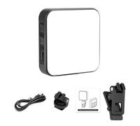 ZAICOLER Lampe LED pour Selfie, 3 Modes d'éclairage Réglables, 2 500 K à 6 500 K, CRI 95+, Lampe de Remplissage pour Téléphone, Rechargeable, Portable, Clip sur Vidéoconférence, Lumière de