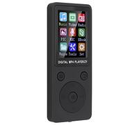 ZAICOLER Lecteur MP3 MP4 Bluetooth T1 avec Stockage Interne 8G et Prise en Charge de la Carte Mémoire 32G pour la Musique et Les Livres électroniques, Conception Légère et Portable (Black)