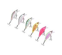 ZAICOLER Leurre de Pêche méné Traitement de Peinture Multicouche Appât Artificiel pour la Pêche aux Gros Poissons 6 Pièces 4.3g 5cm Appât Luya