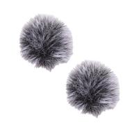 ZAICOLER Lot de 2 Cache-microphones en Fourrure pour Wireless Go II, Coupe-Vent Lavalier pour Réduire le Bruit du Vent, Filtre Anti-pop pour Améliorer la qualité du Son (GRAY)