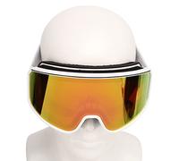 ZAICOLER Lunettes de Ski Antibuée, Coupe-vent, pour Hommes, Femmes, Jeunes, Protection UV, Lunettes de Sport D'hiver pour Snowboard, Moto, Patinage, Verres PC Double Couche (Monture Blanche Lentille
