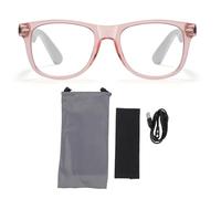 ZAICOLER Lunettes de Soleil BT élégantes avec Deux Micros Antibruit, Assistant Vocal, Lunettes sans Fil pour la Musique, Autonomie de 7 Heures pour Une Utilisation en Voyage/Travail (Rosâtre)