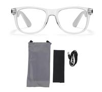 ZAICOLER Lunettes de Soleil BT élégantes avec Deux Micros Antibruit, Assistant Vocal, Lunettes sans Fil pour la Musique, Autonomie de 7 Heures pour Une Utilisation en Voyage/Travail (White)