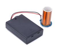 ZAICOLER Mini Kit de Bricolage électronique à Bobine Haute efficacité pour Expériences D'étudiants, alimenté par Batterie sans Lumière d'arc pour la Conception de Cours, Matériau PVC (Produit Fini)
