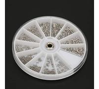 ZAICOLER Minuscules Vis, 600pcs Boîte Ronde M1.0 M1.2 .4 .6 Ensemble de Tête à Tête Plate en Acier Inoxydable