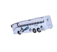 ZAICOLER Modèle de Bus de Simulation en Alliage pour Enfants, Jouet de Bus Musical Léger à Tirer pour Collection, Cadeaux (White)