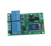 ZAICOLER Module de Relais, Carte de Commutation de Télécommande Bluetooth à 2 Canaux avec Indicateur Lumineux pour Appareils électroniques, Portée de 10M (DC12V)