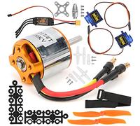 ZAICOLER Moteur D'hélicoptère RC 2217 KV1100 + Hélice 1060 + Servo 9G + Kit ESC 40 A XT60, Léger et Haute Performance pour Les Amateurs D'hélicoptères Télécommandés, Métal + Plastique