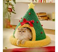 ZAICOLER Niche pour Chat au Design Festif et Chaleureux pour Les Animaux Maison Semi-Fermée pour Animaux Un Espace de Sécurité Tente pour Chat avec Matériaux Isolants pour la Maison