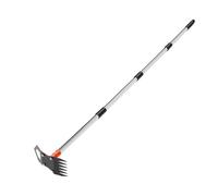 ZAICOLER Outil D'extraction des Mauvaises Herbes, Râteau à 11 Dents, 63 Po | Outil D'extraction des Mauvaises Herbes Debout avec Long Manche, Acier au Carbone 63 Pouces, Râteau à 11 Dents et Houe