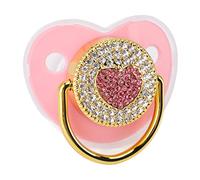 ZAICOLER Pacifications pour le nouveau-né, Dentition de Dentition de la Forme du Cœur de Coeur Briller des de Nouveau-nés. (M rose)