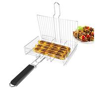 ZAICOLER Pince à Mailles pour Barbecue, Pince à Fil Portative pour Filet de Poisson grillé carré, Joint de Soudure Solide, Poignée Amovible pour un Rangement Facile, Poignée Anti-brûlure, pour
