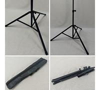 ZAICOLER Pupitre de Musique, Podium de Sol Réglable Portable, Support de Partition Pliable avec Barre de Partition de Pression, Idéal pour les Guitaristes et Accessoires d'instruments, Noir