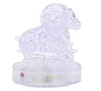 ZAICOLER Puzzle en Cristal Constellations DIY avec Lumière LED pour la Décoration de la Maison et du Bureau, Puzzle en Trois, Plastique GPPS, 6 Pièces (Bélier)