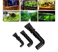 ZAICOLER Raccord de Pompe à Tube de Sortie d'eau pour Aquarium, Buse Coudée Rotative à 360 ° Durable pour Pompe Submersible D'aquarium, Matière Plastique Noire