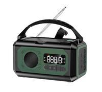 ZAICOLER Solar Emergency Hand Crank Météo Radio Radio Auto-alimentée NOAA AM/FM/WB Portable Bank, SOS Alarm et Lampe de Poche pour Les Urgences Intérieures en Plein Air (Vert foncé)