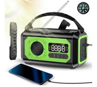 ZAICOLER Solar Emergency Hand Crank Météo Radio Radio Auto-alimentée NOAA AM/FM/WB Portable Bank, SOS Alarm et Lampe de Poche pour Les Urgences Intérieures en Plein Air (Green)