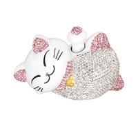 ZAICOLER Statue de Chat Porte-Bonheur à Bras ondulé, Ornements de Chat Porte-Bonheur à énergie Solaire, Couleurs Riches pour Voiture, étagère, Décoration en Plastique de 4.3 Pouces (