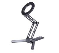 ZAICOLER Support de Trépied pour Téléphone Conception Pliable Support d'angle Réglable Perche à Selfie Téléphone Base Anti-dérapante Monture Magnétique Trépied Alliage d'Aluminium