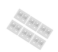 ZAICOLER Supports d'Angle 50 Pièces, Renfort de Gousset d'Angle en Plastique, Supports de Montage à Angle Droit avec Trous de Vis, Idéal pour les Tiroirs et les Armoires