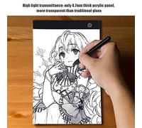 ZAICOLER Tableau Lumineux de Traçage Ultra Fin A4 avec luminosité Réglable pour les écoles D'animation, Planche à Dessin LED Haute Transparence pour la Protection des Yeux, Meilleur Choix pour les