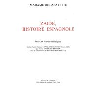 Zaïde, histoire espagnole. Index et relevés statistiques
