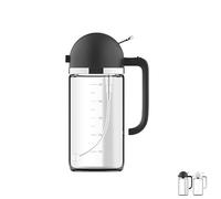 Zaigon Distributeur d'huile d'olive, Distributeur et vaporisateur d'huile 2 en 1, bouteille d'huile avec bec verseur, vaporisateur d'huile de 500 ml pour la cuisine, la salade, le barbecue, noir
