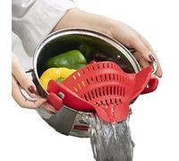 ZAIGON Passoire en silicone alimentaire Accessoires de cuisine- 100% sans BPA Passoire et égouttoir pour pâtes,fruits,légumes- Résistant au lave-vaisselle- Parfait pour les poêles, casseroles et bols