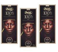 Zaini Tavoletta Cioccolato Lot de 3 barres de chocolat noir 100 % cacao 75 g