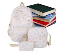 Zaino Donna Moda - Fiocco Moda Zaino Femminile | Capiente Per Pendolari Lavoro Aereo Università, Small Women's Backpack, Casual Nylon Backpack For Daily Use Travel School Shopping Esterni Infermiera