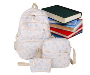 Zaino Donna Moda - Fiocco Moda Zaino Femminile | Capiente Per Pendolari Lavoro Aereo Università, Small Women's Backpack, Casual Nylon Backpack For Daily Use Travel School Shopping Esterni Infermiera