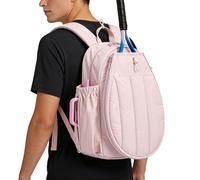 Zaino trapuntato per pickleball, organizer sportivo ventilato, borsa da tennis grande per donna, spazio multiscomparto per attrezzatura per scarpe, allenamento per badminton, viaggi, stadio all'aperto