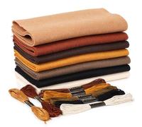 ZAIONE Feuilles de Feutrine Douce Marron : 7 Rouleaux 21 x 90 cm Assortis, Épais Tissu pour Bricolage