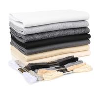 ZAIONE Lot de 7 rouleaux de feuilles de feutrine douce pour travaux manuels Noir/blanc 21 x 90 cm