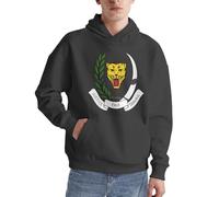 Zaïre Emblème National Pull À Capuche pour Hommes Sweatshirt Hommes Capuche Décontracté Pull Haut Amusant Imprimé Hoodie Cordon Pull À Capuche avec Poches du S Au 3XL
