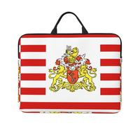 Zaixiansj Housse pour ordinateur portable 14" avec poignée et poche pour accessoires de voyage d'affaires, motif drapeau des Turques et Caïques, Drapeau du Sénat de Brême, Taille unique