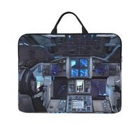 Zaixiansj Housse pour ordinateur portable 14" Motif rayures sur léopards Poignée portable Voyage d'affaires Poche pour accessoires pour ordinateur portable et tablette, Cabane du futur, Taille unique