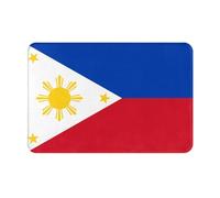 Zaixiansj Tapis de bain antidérapant, doux et absorbant avec imprimé drapeau des Philippines, 61 cm