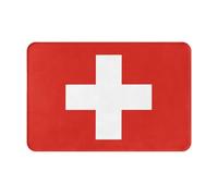 Zaixiansj Tapis de bain antidérapant doux et absorbant Motif drapeau suisse 61 cm