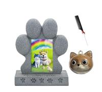 ZaiZaiSMao Cadeaux pour Le Deuil d'un Chien et Porte-Clés pour Poils De Chat, Pierre Tombale pour Chien Exposition De Photos Cadeau pour Les Amoureux des Chiens