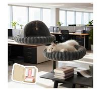 ZaiZaiSMao Deux Lit pour Chat, Réglable Rotatif à 360° pour 2 Chats Lit Panier Chat pour Bureau avec Housse Amovible Et Lavable pour économiser de l’Espace,Gray