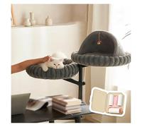 ZaiZaiSMao Double Couche Lit De Bureau pour Chat, Réglable Rotatif à 360° pour 2 Chats Panier Chat avec Housse Amovible Et Lavable Confortable, Stable Et Lavable,Gray