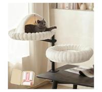 ZaiZaiSMao Double Couche Panier Chat Bureau, Rotation à 360 ° Réglable pour 2 Chats Panier Chat avec Housse Amovible Et Lavable pour Chats Et Espace De Travail,White