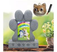 ZaiZaiSMao Pierres Commémoratives pour Chats avec Souvenir en Poils De Chien, Cadeaux De Deuil pour Chien Exposition De Photos Cadeaux De Perte De Chien/Chat